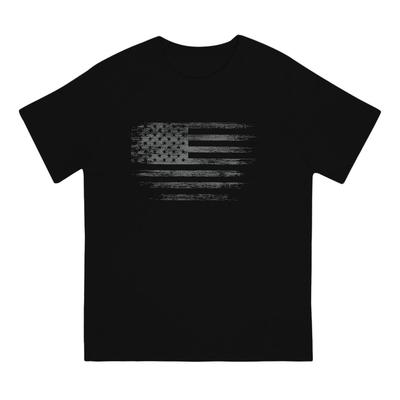 USA Flag Creative TShirt for Men   Round Neck Pure Cotton T Shirt Distinctive Gift Clothes Tops