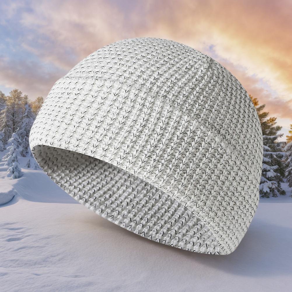 Unisex Winter Reflective Beanies High Visibility Noctilucent Reflective Knit Hat Glow In Dark For Winter Night Walks