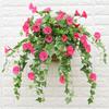 Hanging Basket Artificial Silk Morning Glory Flower Vine Home Decor Hot