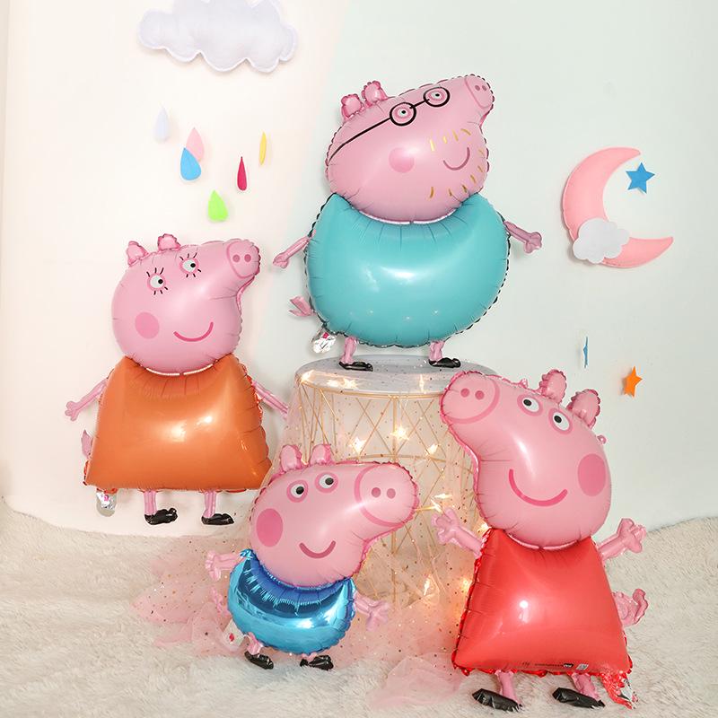 Licensed Peppa Pig Aluminum Foil Happy Birthday Balloon Decoration