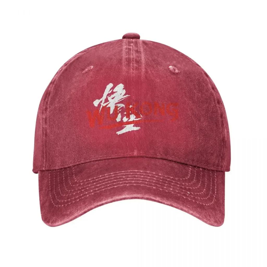 Vintage Black Myth Wukong Logo Baseball Cap for Men Women Distressed Denim Washed Headwear Game Outdoor Activities Caps Hat