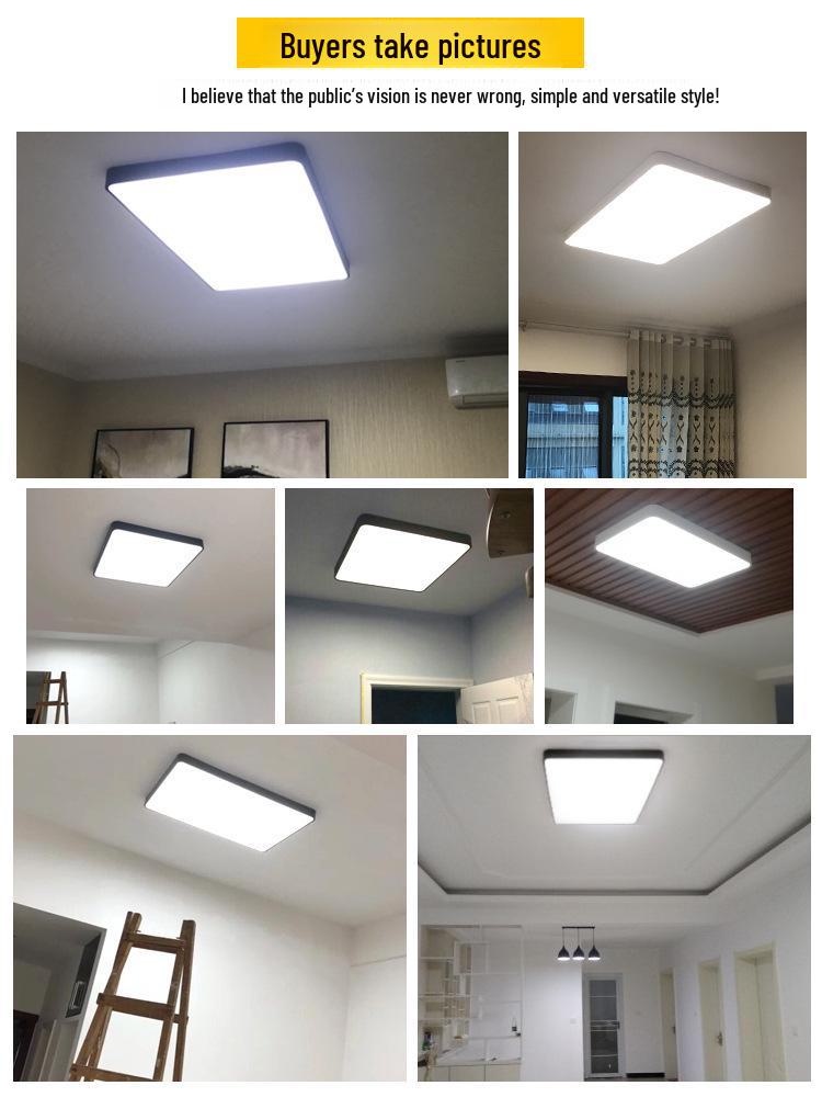 Nordische Moderne Ultraflache LED Rechteckige Deckenleuchte für Wohnzimmer und Schlafzimmer