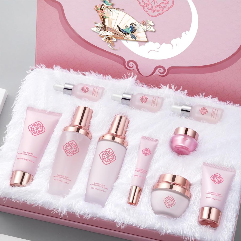 OKADY Skincare Facial Eye and BB Set for Moisturizing and Dry Suitable for Men and Irritated Set Lotion, Emulsion, Serum, Cleanser, Cream, Cream.