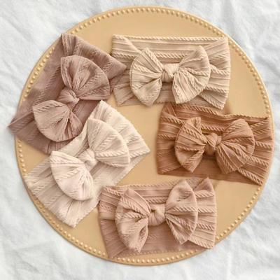 1 pieza Diadema de lazo de cable para bebé para niño Adorno para la cabeza con lazo Turbante de cables para niños Envoltura elástica para la cabeza Accesorios para el cabello de bebé
