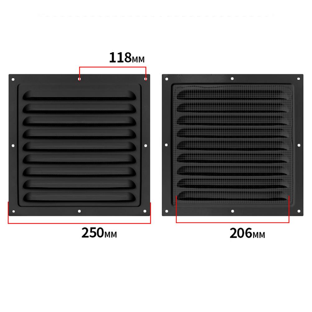 1Pc Air Vent 100-400mm Aluminum Louver Vent Grille Cover Square/rectangle Vent Insect Screen Cover For Kitchen Bathroom