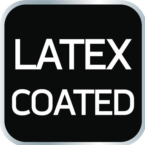 Work Gloves, Cotton/Polyester Latex Coated, 2143X, Size 8