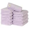 Towel Laboratory Face Lilac JapanTechnology [Naturally Soft] #024 Towels, Purple, 10-Piece Set, Soft, Thick, Smooth, Long-Lasting, Fast-Absorbent,