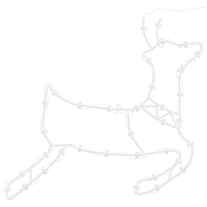 VidaXL Lumières de Noël silhouette de renne 2 pcs 35 LED blanc chaud 4019594