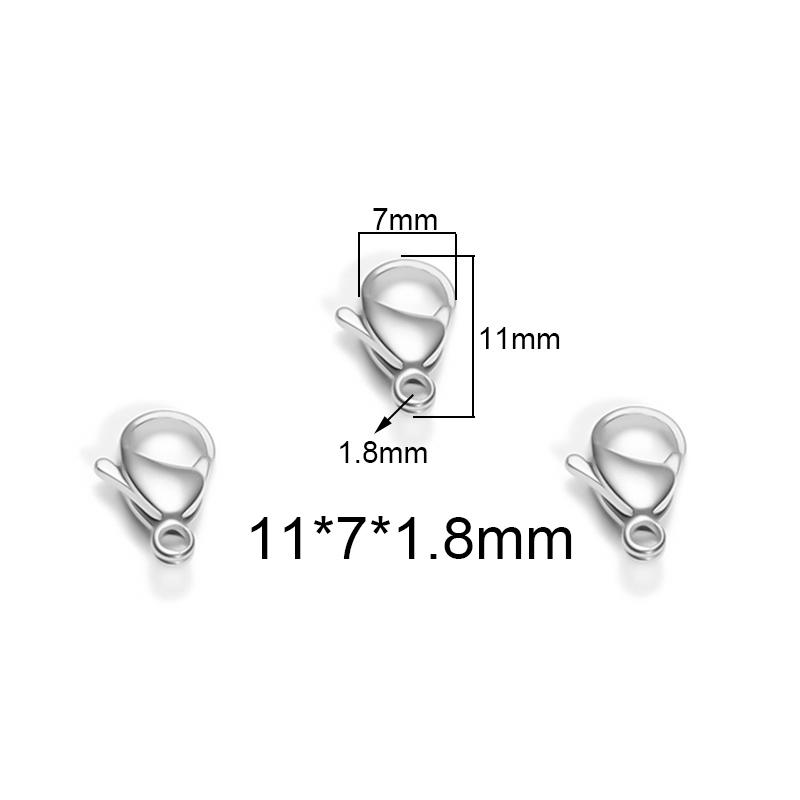 Semitree 25Pcs Stainless Steel Gold Black Lobster Clasps Jewelry Findings DIY Necklace Bracelet Making Accessories 9/10/12/15MM