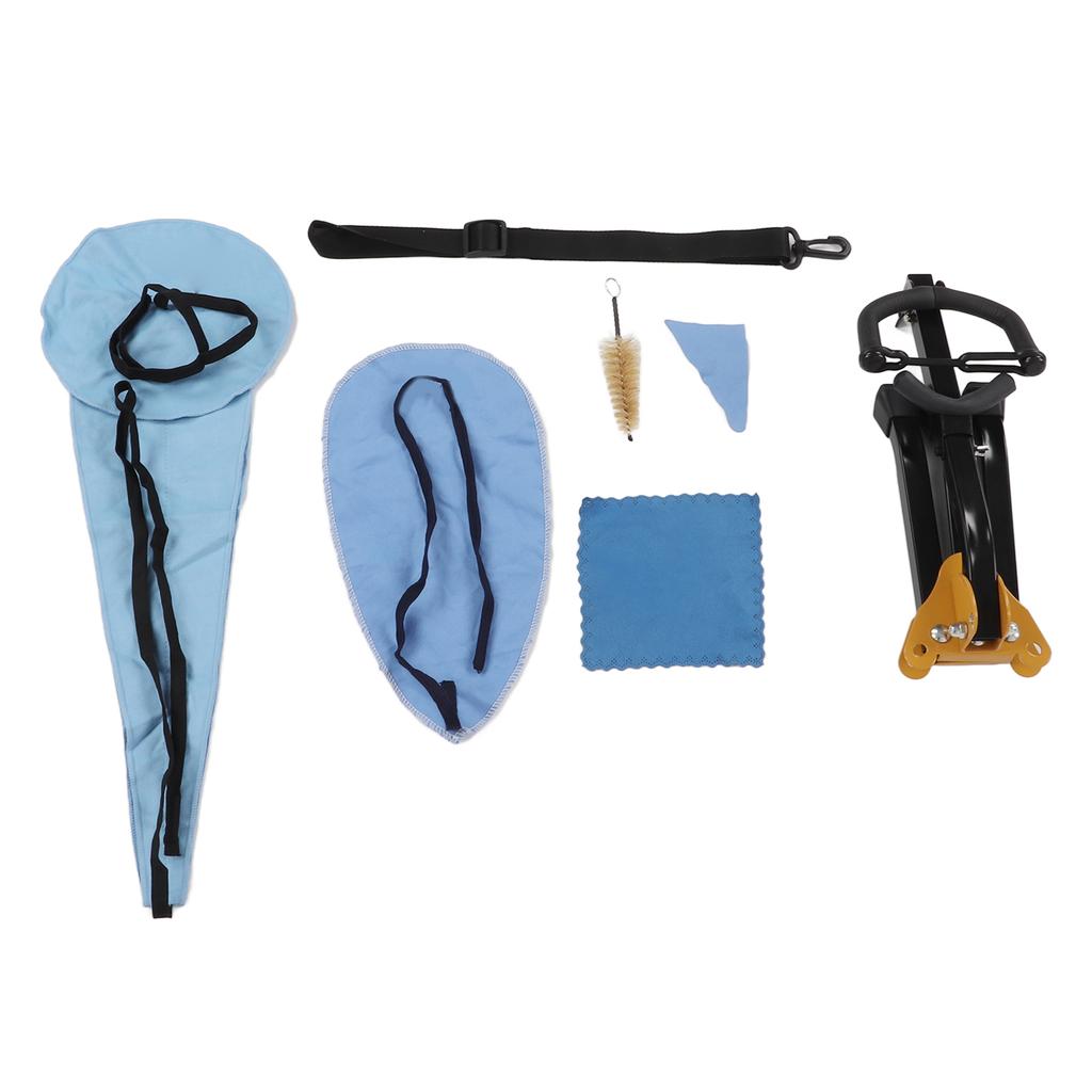 Alto Sax Stand Set Metal Holder Rack Saxophone Cleaning Kit Portable Saxophones Accessories