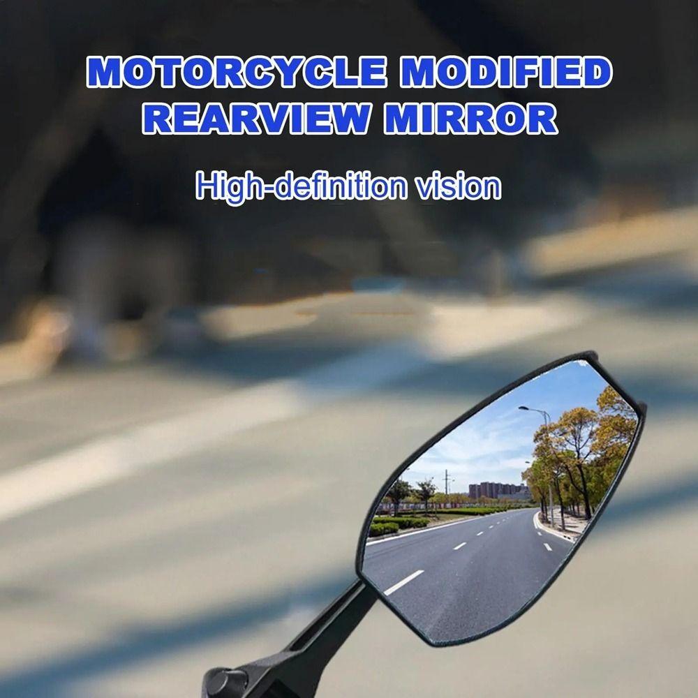 1 Pair Aluminum Zinc Zinc Alloy Motorcycle Side Mirror Angle Adjustable Handlebar Mirrors  for Scooter
