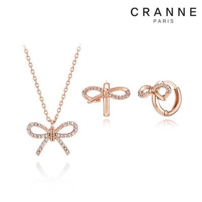 Conjunto de Pendientes y Collar de Cinta Edición Festiva C24SET049