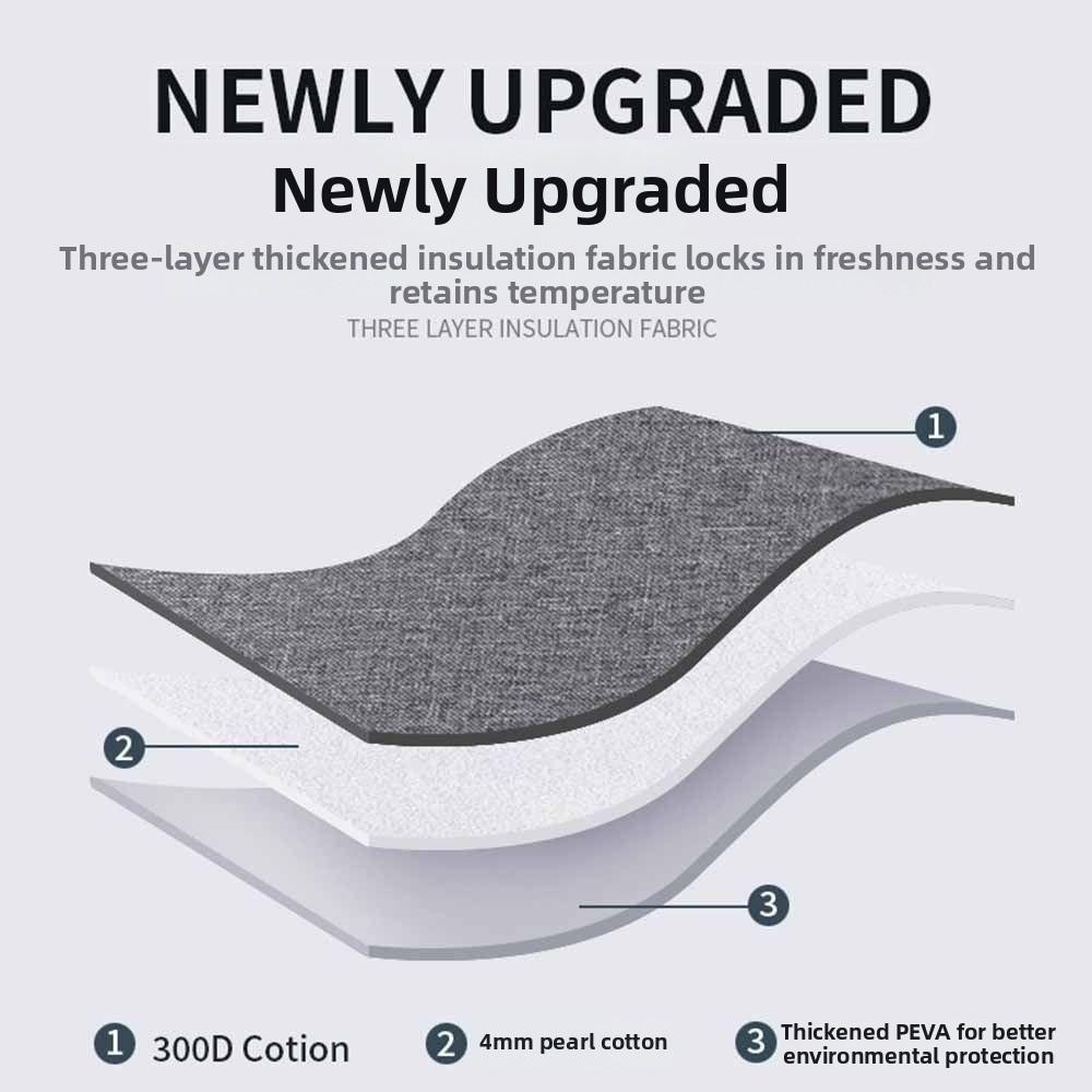 Thickened Insulated Cooler Bags Large Capacity Insulated Lunch Bag  Office Worker