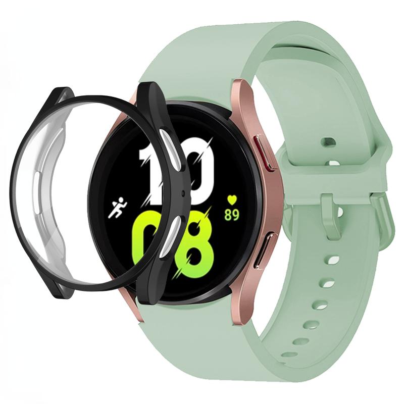 Silicone Strap+TPU Case for Samsung Galaxy Watch 5 44mm 40mm/4 44mm 40mm Sport Wristband for Samsung Watch 5/4 Protective Shell
