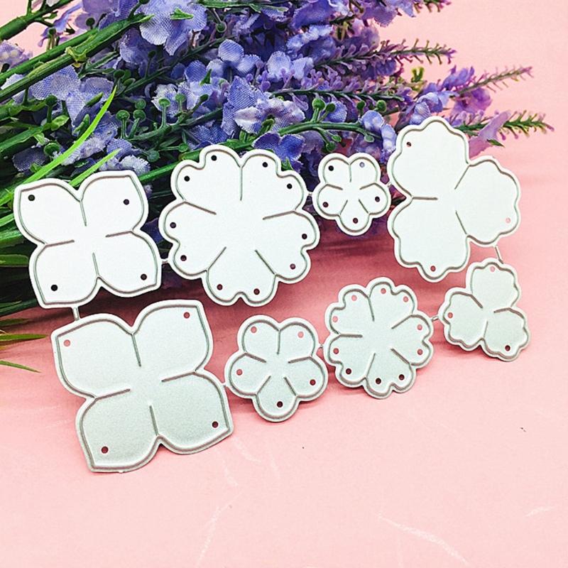Floral Cutting Dies Embossing Die Cuts Template for Kid Gift Card Making DIY Paper Craft Scrapbooking Photo Album