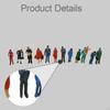 12x 1/87 Mini People Figures Hobby Photo Props Miniature Layout Diorama for Model Trains