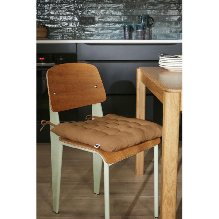 Gepolsterte Sitzauflage 16 Punkte "Gaïa" 40 x 40 cm "Baumwollgaze" der Schmetterlingseffekt