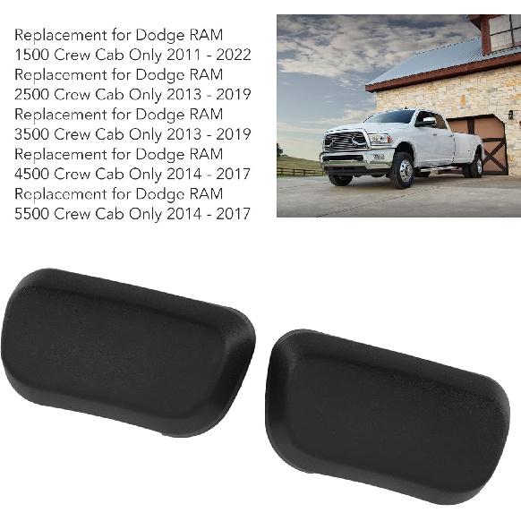 

Side Step End Caps, Durable Protective Cover Easy Installation Truck Step End Caps 2PCS Black for Pickup Truck Owners Off-Road Adventures Daily