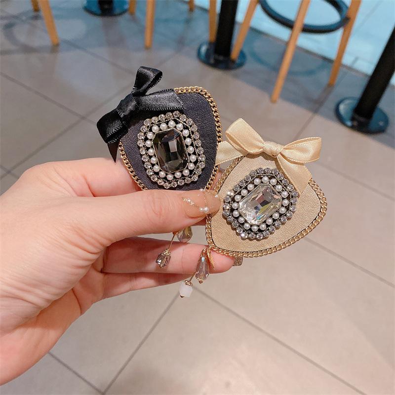 

Тканевые броши-банты со стразами, кристаллами и жемчугом, булавка на лацкан, британский стиль, пряжка для шарфа, корсаж, винтажные ювелирные изделия, подарки для женщин бежевый