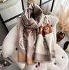 Winter Boho Paisley Jacquard Pashmina Shawls Scarf for Women Wrap Cashmere Blanket Warm Thick Stoles Lady Bufanda Travel Stole