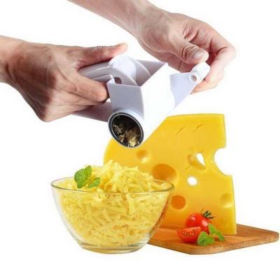 1pcs ABS Plastic Hand-Cranked Cheese Grater Rotary Ginger Slicer Grater Cutter for Chocolate with Stainless Steel Drum
