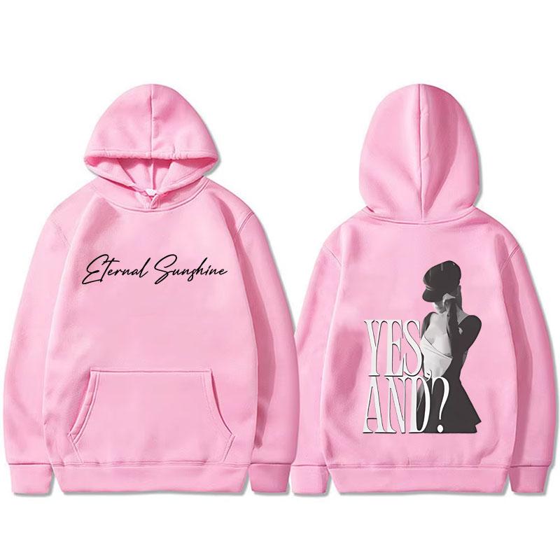 Ariana Grande Yes and Double Sided Graphic Hoodie Unisex Casual Fashion Oversized Sweatshirt Men Women's Hip Hop Rock Hoodies