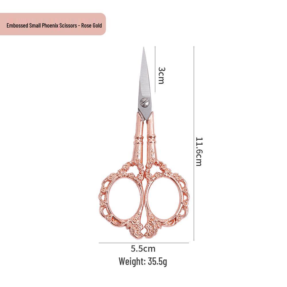 European Retro Stainless Steel Embroidery Scissors for Handcrafts & Needlework