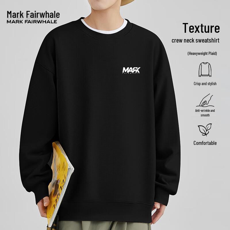 Mark Fairwhale Men's Loose Fit Letter Print Sweatshirt