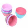 6Pcs Round Food Grade Silicone Muffin Cupcake Baking Molds Reusable Dishes Pan