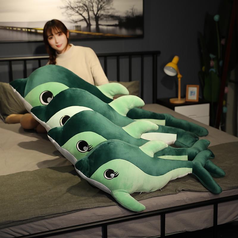 New Huggable Super Soft Dolphin Plush Toy Stuffed Sea Fish Doll Pillow Back Cushion Gift For Kid and Girlfriend Room Decoration