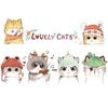 New Creative Cartoon Wall Stickers Hand Painted Cat Cute Pet Store Bedroom Wall Stickers Cute Cat Stickers