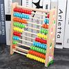 Early Education Enlightenment Wooden Colorful Digital Computing Rack Educational Toys Wooden Children's Ten-file Arithmetic Abacus Rack Building Block