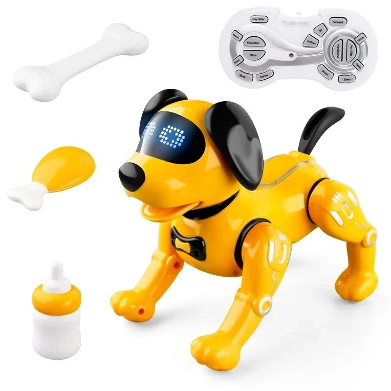 

R19 Remote Control Robot Dog Toy Electronic Pets Programmable Robot Feeding interaction RC Robotic Stunt Puppy Children Toy