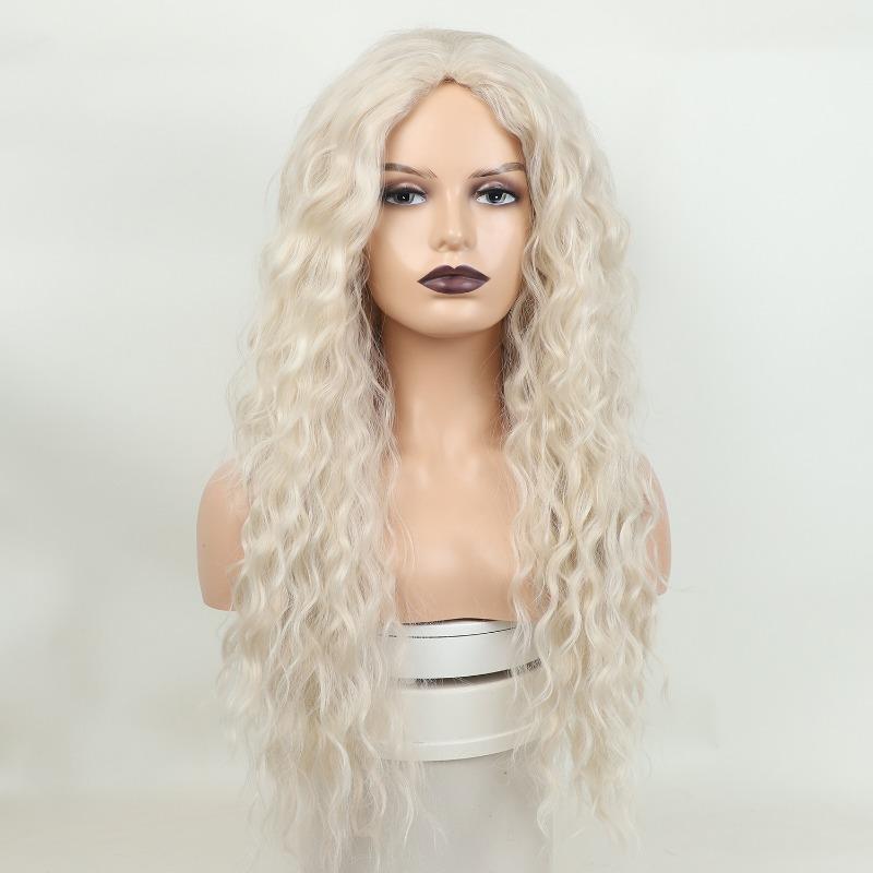 Synthetic Curly Hair Wigs for Women Natural Fluffy Water Wave Hairstyle Cosplay Halloween Party Heat Resistant