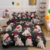 3D Design Sweet Pug Dog Duvet Cover, Polypolyester Luxury Bedding Quilt Cover Bedding Bed Covers With Pillowcases 75*50 With Zipper
