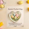 Easter Pocket Hug with Greeting Card Love Heart Shape Bunny Egg Sheep Flower Pocket Hug Token Holiday Party Keepsake Gift