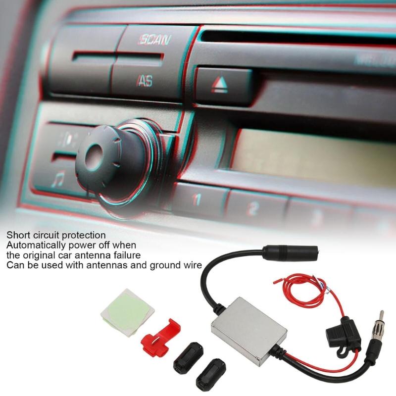 Car Stereo FM Radio Signal Antenna Aerial Signal Amp Signal Amplifier Auto Boat Vehicle Antenna Signal Booster