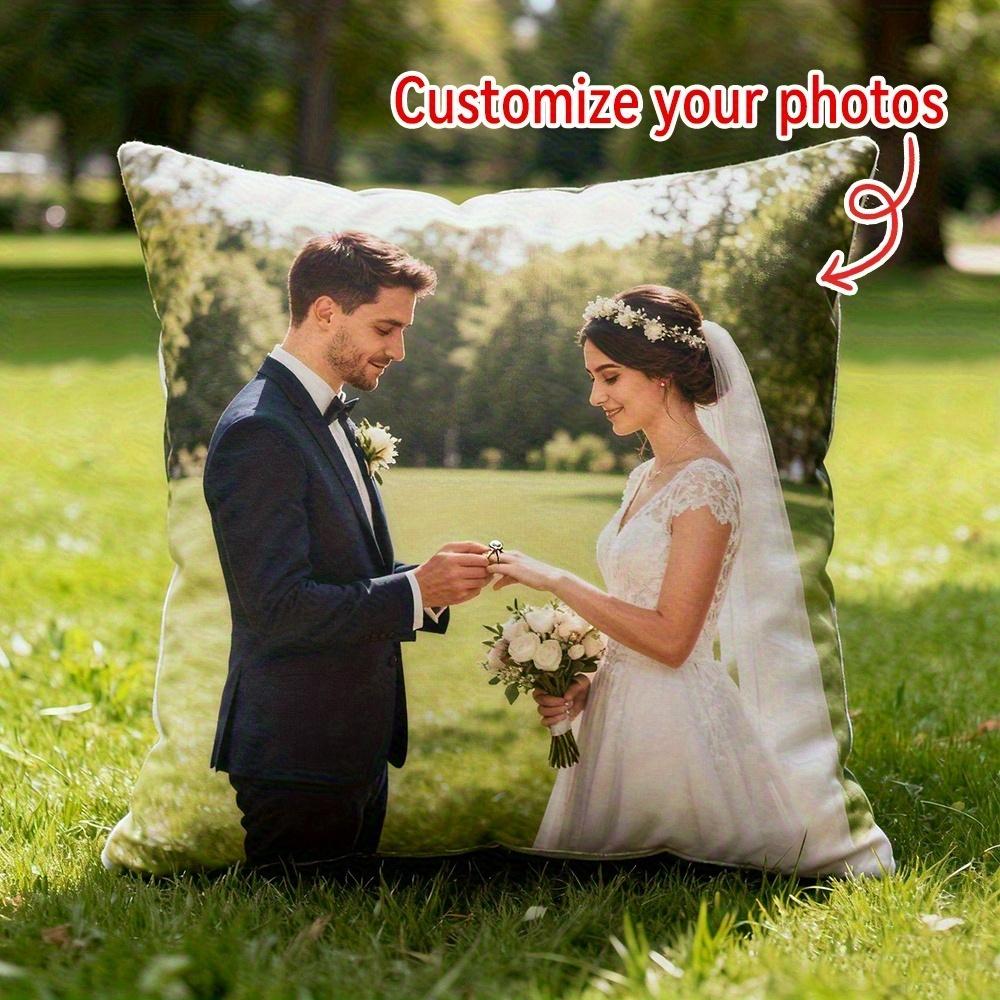 1 customized photo printed cushion cover made of polyester material with zipper closure, suitable for bedrooms and living rooms,