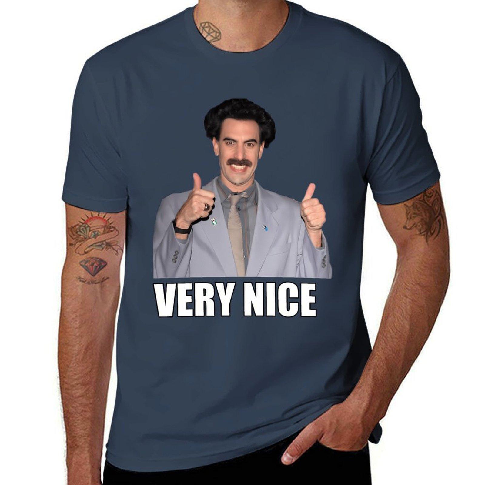 Борат Очень Хорошая Футболка аниме футболка футболка с индивидуальным принтом футболки для мужчины графическая забавная футболка S