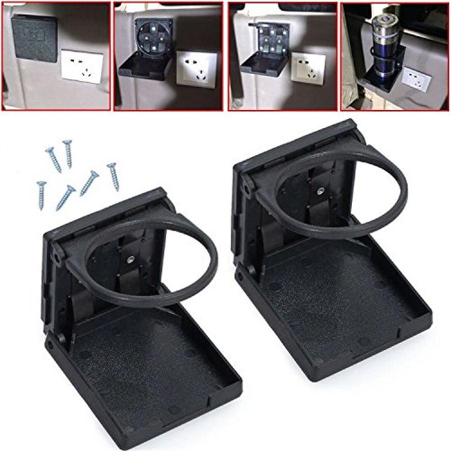 2PCS Folding Cup Holders Beverage Drinking For Car Truck VAN Boat