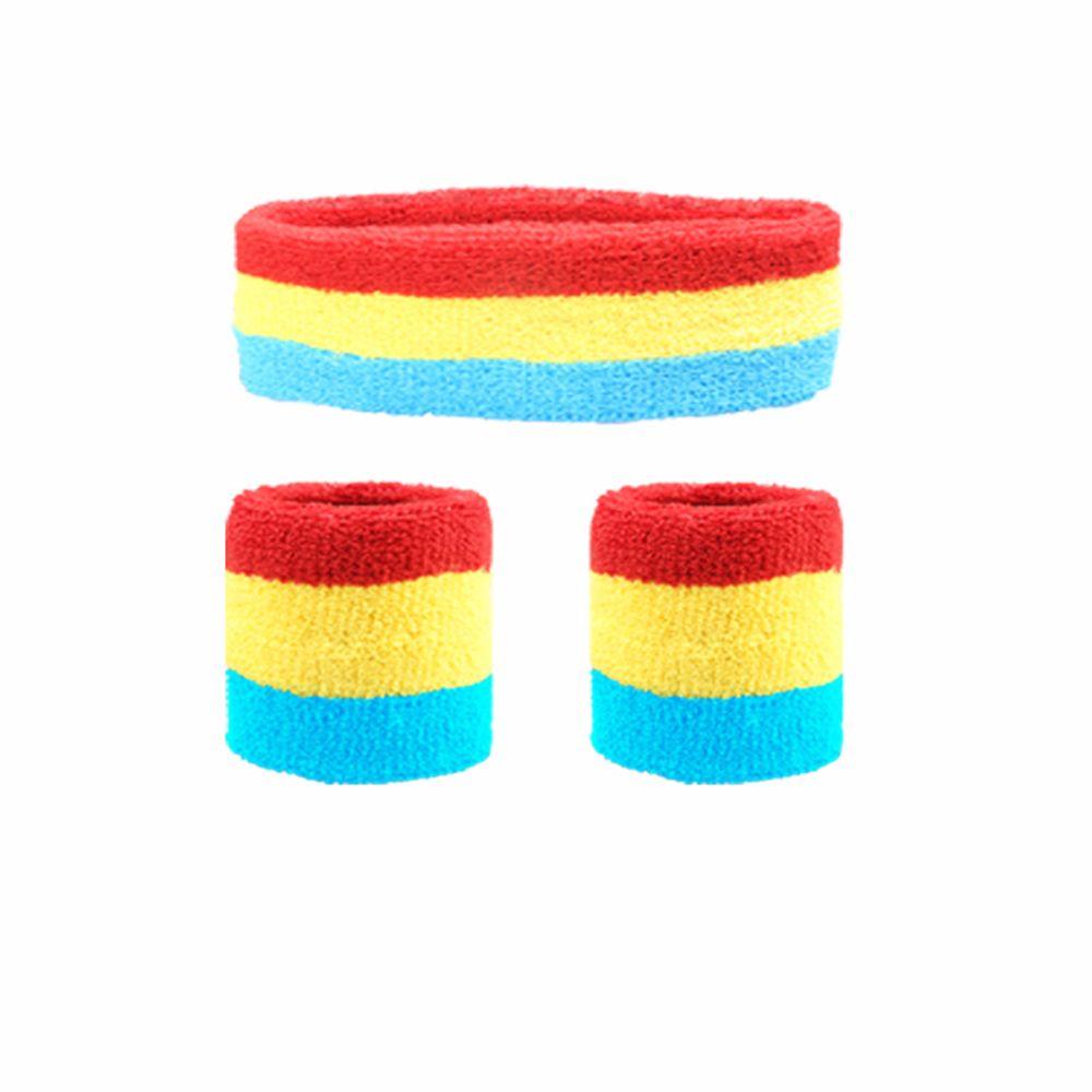Tennis Fitness Men/Women Sport Wristbands Towel Sweat Bands Headband +Wristbands Wrist Support