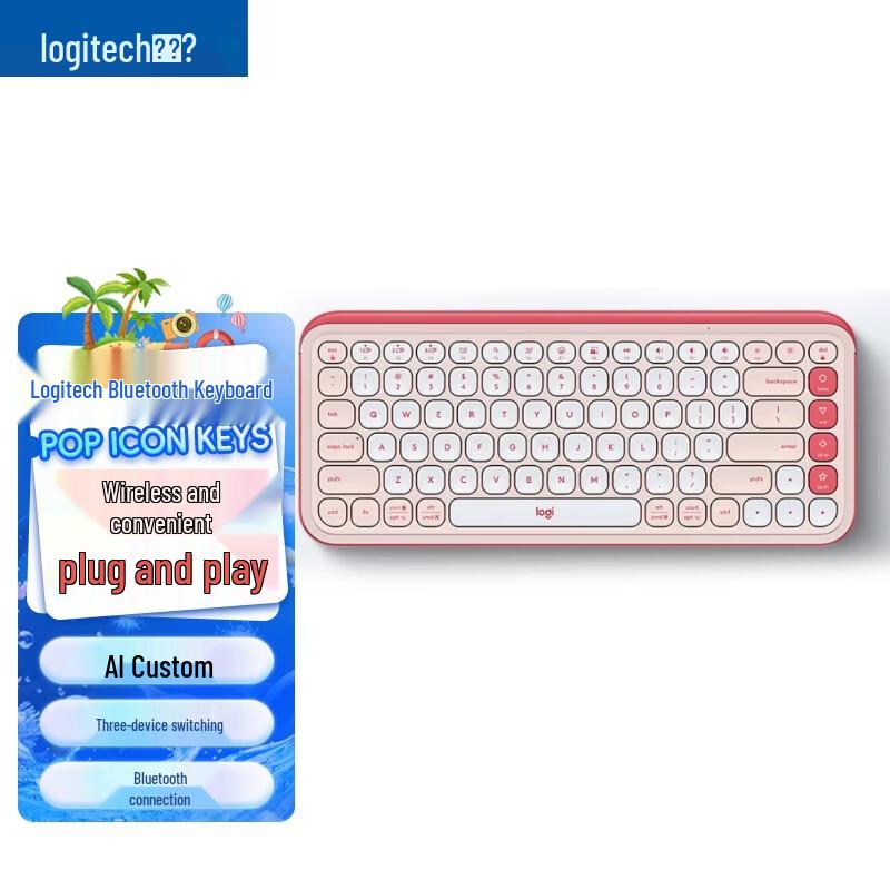 

Logitech POP ICON KEYS Wireless Bluetooth Keyboard