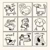 Lovely Cats Stamp Wood Rubber Stamp Cartoon Dogs Stamps Decorative Stamps for Scrapbooking Journals Card Making