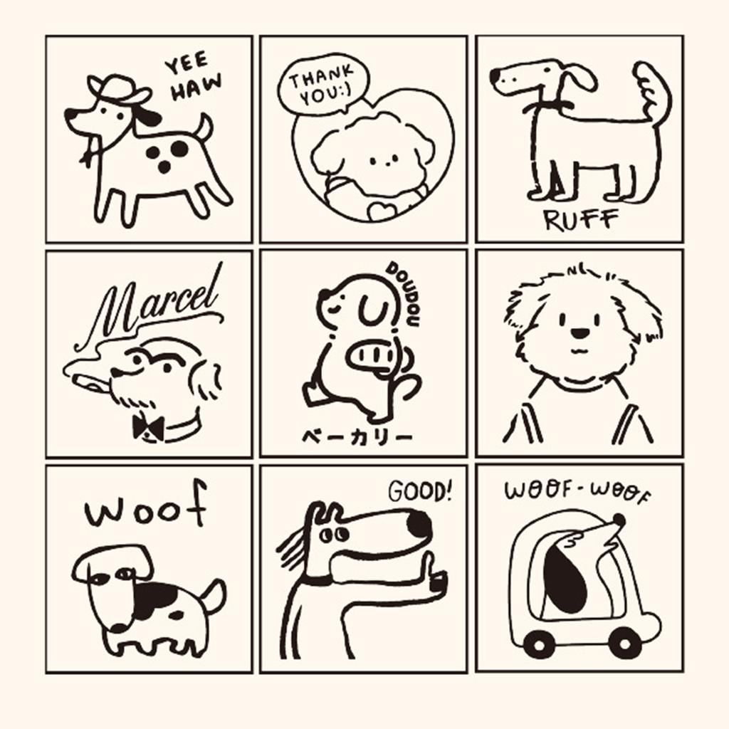 Lovely Cats Stamp Wood Rubber Stamp Cartoon Dogs Stamps Decorative Stamps for Scrapbooking Journals Card Making