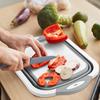 New Multifunctional Cutting Board Folding Cutting Board Kitchen Supplies Convenient Simple Draining Basket Foldable