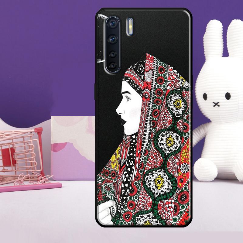 Muslim Islamic Arabic Hijab Girl Case For Oppo A5 Pro A15 A17 A57 A77 A18 A38 A58 A78 A98 A94 A74 A54 A40 A60 A80 A16 A76 A96