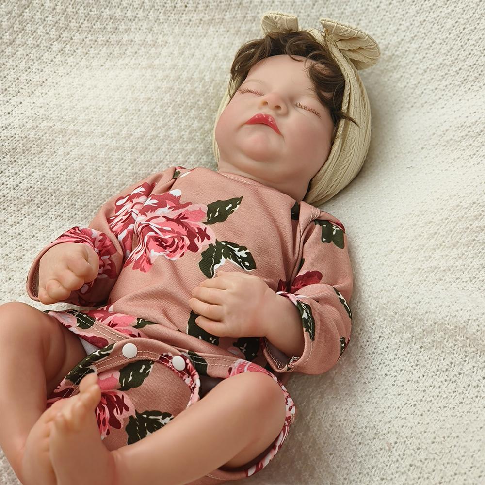 Reborn Bebe Levi Newborn Dolls Sleeping Baby Handmade Painted Lifelike 3D Skin with Visible Veins Doll Toy