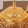 Frasco de Condimentos Dorado, Estilo Europeo de Aleación con Tapa Contenedor de Especias Sal Mantequilla Organizador, Frasco de Almacenamiento para Granos de Café, Herramientas de Cocina