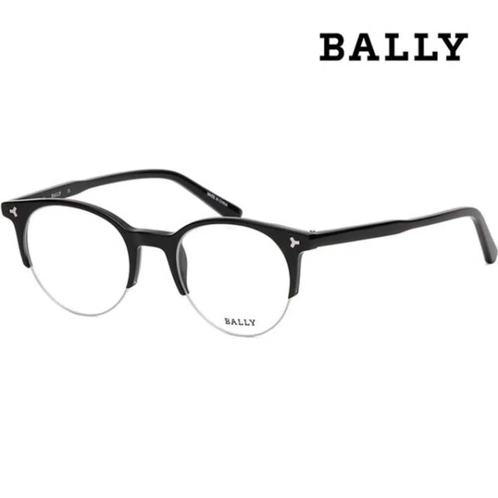 [Bally] Eyeglass Frames BY5018 001 Round Semi-rimless Men s Women s Semi-horn-rimmed