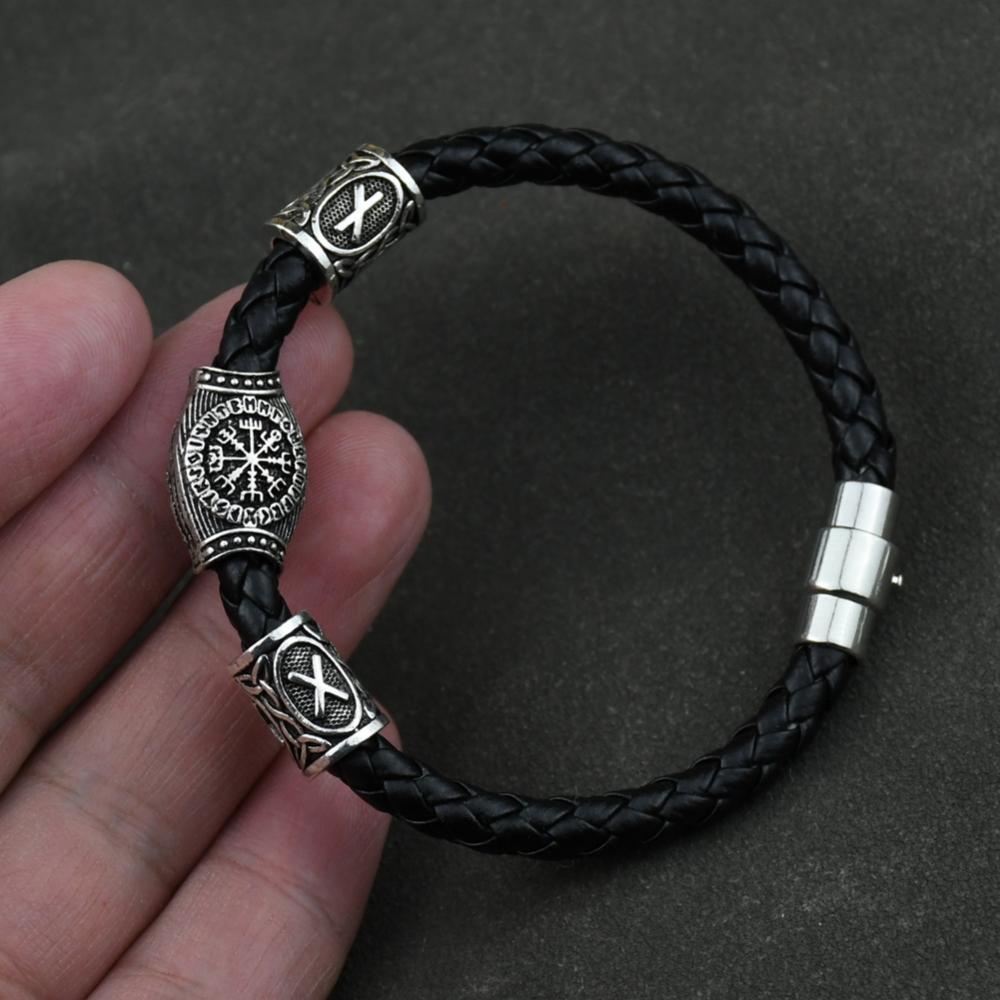 Vikings Accessories Runic Runes Beads Diy Jewelry Mens Womens Viking Bracelet Decoration Bangles With Charms Beads
